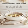 image:imageRedchef Ceramic Stock Pot with Lid 8 Qt Soup Pot Nonstick for Family Cooking Pasta Pot Large Induction Cooking Pot StayCool Handles Even Heating OvenDishwasher Safe PFOA Free BeigeBeige