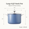 image:imageRedchef Ceramic Stock Pot with Lid 8 Qt Soup Pot Nonstick for Family Cooking Pasta Pot Large Induction Cooking Pot StayCool Handles Even Heating OvenDishwasher Safe PFOA Free BeigeBlue