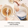 image:imageRedchef Ceramic Stock Pot with Lid 8 Qt Soup Pot Nonstick for Family Cooking Pasta Pot Large Induction Cooking Pot StayCool Handles Even Heating OvenDishwasher Safe PFOA Free BeigeBlue