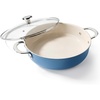 image:imageRedchef Ceramic Stock Pot with Lid 8 Qt Soup Pot Nonstick for Family Cooking Pasta Pot Large Induction Cooking Pot StayCool Handles Even Heating OvenDishwasher Safe PFOA Free BeigeBlue