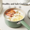image:imageRedchef 4Piece Deep Ceramic Frying Pan with Lid 8 95 11 Deep Frying Pan3QT Small Cooking Pot Non Toxic Sauce Pans for Kitchen Cool Handle PFAS Free Compatible with All Cooktops