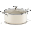 image:imageRedchef 5 QT Ceramic Stock Pot with Lid 25QT Small Saucepan StayCool Handles Compatible All Stovetops PFAS PFOA amp PTFE Free Beige
