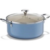 image:imageRedchef 5 QT Ceramic Stock Pot with Lid 25QT Small Saucepan StayCool Handles Compatible All Stovetops PFAS PFOA amp PTFE Free Blue