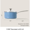 image:imageRedchef 5 QT Ceramic Stock Pot with Lid 35QT Small Saucepan StayCool Handles Compatible All Stovetops PFAS PFOA amp PTFE Free Blue