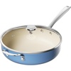 image:imageRedchef 5 QT Ceramic Stock Pot with Lid 5QT Ceramic Saute Pan StayCool Handles Dishwasher amp Oven Safe PFAS PFOA amp PTFE Free Blue