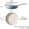 image:imageRedchef 5 QT Ceramic Stock Pot with Lid 5QT Ceramic Saute Pan StayCool Handles Dishwasher amp Oven Safe PFAS PFOA amp PTFE Free Blue
