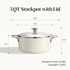 image:imageRedchef 5 QT Ceramic Stock Pot with Lid 8 95 11 Ceramic Frying Pan Set PFAS amp PTFE amp PFOA Free with Stay Cool Handle Dishwasher amp Oven Safe Beige