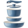 image:imageRedchef 6pcsCeramic Cookware Set Removable Handle Pots And Pans Non Stick Rv Cookware Set Non Toxic Pots And Pans Set No PFAS amp PTFE amp PFOA Detachable Pots And Pans Dishwasher amp Oven Safe Blue
