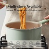 image:imageRedchef Ceramic Nonstick Saucepan with Lid Small Cooking Pot Non Toxic Sauce Pans for Kitchen Cool Handle PFAS Free Compatible with All Cooktops Green 15QT3QT