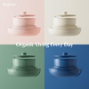 image:imageRedchef Ceramic Pots and Pans Nonstick Kitchen Cookware Non Toxic Pots and Pans Non Stick PFAS PFOA amp PTFE Free Detachable Handle 10 Piece Set BeigeBlue RV Cookware