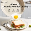 image:imageRedchef Ceramic Pots and Pans Set Non Stick 15Pcs Kitchen Cookware Sets Ceramic Non Stick Egg Pans Nonstick Frying Pan Skillet 8 Inch Cooking Pan Non Toxic PFAS PFOA amp PTFE Free