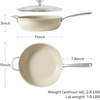 image:imageRedchef Ceramic Pots and Pans Set Non Stick 16Pcs Kitchen Cookware Sets Ceramic Saute Pan with Lid Nonstick Deep Frying Pan 5QT Jumbo Cooker with Helper Handle amp Lid PFAS PFOA amp PTFE Free