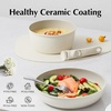 image:imageRedchef Ceramic Pots and Pans Set Non Stick Nonstick Kitchen Cookware Sets Non Toxic Pots and Pans Set Non Stick PFAS PFOA amp PTFE Free Detachable Handle Pots and Pans 6 Piece RV Cookware Cream