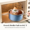 image:imageRedchef Ceramic Sauce Pan with Lid 18QT Small Saucepan Nonstick Cooking Pot with StayCool Handle Kitchen Non Toxic Soup Pot PTFE amp PFOA Free Oven Dishwasher Safe Compatible All StovetopsBeigeBlue