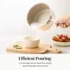 image:imageRedchef Ceramic Sauce Pan with Lid 25QT Small Saucepan8 inch Nonstick Frying Pan Skillet Non Toxic with Stay Cool Handle for Induction PTFE amp PFAS amp PFOA Free DishwasherOven Safe Beige White