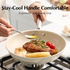 image:imageRedchef Ceramic Sauce Pan with Lid 25QT Small Saucepan8 inch Nonstick Frying Pan Skillet Non Toxic with Stay Cool Handle for Induction PTFE amp PFAS amp PFOA Free DishwasherOven Safe Beige White
