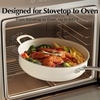 image:imageRedchef Ceramic Saute Pan with Lid Nonstick Deep Frying Pan 5QT Jumbo Cooker with Helper Handle amp Lid Non Toxic Ceramic Cooking Pan Chef Pan Dishwasher amp Oven Safe PFAS PFOA amp PTFE Free with 3PC