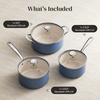 image:imageRedchef Cooking Pot Set Induction 5Qt Saucepan Set 2535Qt 5QT Ceramic Saute Pan with Lid Compatible All Cooktops PTFE PFAS Free Blue