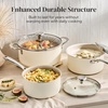 image:imageRedchef Cooking Pot Set Induction 5Qt Saucepan Set 2535Qt 8 95 11 Frying Pan Set with Tempered Glass Lids StayCool Handles OvenDishwasher Safe PTFE PFAS Free Beige