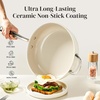 image:imageRedchef Nonstick Ceramic Cookware Set 5QT Ceramic Saute Pan 35QT Sauce Pan With Lid Small Cooking Set Kitchen Non Toxic Pan and Soup Pot PFASFree Oven amp Dishwasher Safe All StovetopsBeige