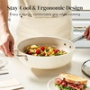 image:imageRedchef Nonstick Ceramic Cookware Set 5QT Ceramic Saute Pan 35QT Sauce Pan With Lid Small Cooking Set Kitchen Non Toxic Pan and Soup Pot PFASFree Oven amp Dishwasher Safe All StovetopsBeige
