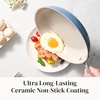 image:imageRedchef Nonstick Ceramic Sauce Pan with Lid 25QT Ceramic Frying Pan Set with Tempered Glass Lids8 95 11 Dishwasher amp Oven Safe Induction Safe Compatible with All Cooktops Blue