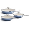image:imageRedchef Nonstick Ceramic Sauce Pan with Lid 25QT Ceramic Frying Pan Set with Tempered Glass Lids8 95 11 Dishwasher amp Oven Safe Induction Safe Compatible with All Cooktops Blue