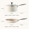 image:imageRedchef Nonstick Mini Cookware Set 8Ceramic Fry Pan 25QT35QT Small SaucepanCooking Pot with StayCool Handles Compatible All Stovetops PFAS PFOA amp PTFEFree Beige