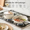 image:imageRedchef Nonstick Mini Cookware Set 8Ceramic Fry Pan 25Qt Sauce Pan with Lid 5 QT Ceramic Stock Pot with LidStayCool Handles Compatible All Stovetops PFAS PFOA amp PTFE Free Beige