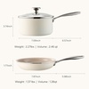 image:imageRedchef Nonstick Mini Cookware Set 8Ceramic Fry Pan 25Qt Sauce Pan with Lid 5 QT Ceramic Stock Pot with LidStayCool Handles Compatible All Stovetops PFAS PFOA amp PTFE Free Beige