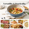 image:imageRedchef Nonstick Mini Cookware Set 8Ceramic Fry Pan 25Qt Saucepan with Lid 5QT Ceramic Saute PanStayCool Handles Dishwasher amp Oven Safe PFAS PFOA amp PTFEFree Blue