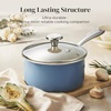 image:imageRedchef Nonstick Mini Cookware Set 8Ceramic Fry Pan 25Qt Saucepan with Lid Pots and Pans Set Saucepan Frying Pan Set Induction Compatible Oven Dishwasher Safe PTFE amp PFOA Free Beige amp Blue