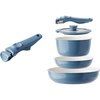 image:imageRedchef 6pcsCeramic Cookware Set Removable Handle Pots And Pans Non Stick Rv Cookware Set Non Toxic Pots And Pans Set No PFAS amp PTFE amp PFOA Detachable Pots And Pans Dishwasher amp Oven Safe Blue