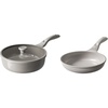 image:imageRedchef Ceramic Frying Pan with Lid Nonstick Saute Pan Cookware All Cooktop Compatibility StayCool Handles PFOA Free Healthy Coating Tempered Glass Cover Even Heat