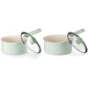 image:imageRedchef Ceramic Nonstick Saucepan with Lid Small Cooking Pot Non Toxic Sauce Pans for Kitchen Cool Handle PFAS Free Compatible with All Cooktops Green 15QT3QT