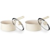 image:imageRedchef Ceramic Nonstick Saucepan with Lid Small Cooking Pot Non Toxic Sauce Pans for Kitchen Cool Handle PFAS Free Compatible with All Cooktops White 1525QT