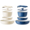 image:imageRedchef Ceramic Pots and Pans Nonstick Kitchen Cookware Non Toxic Pots and Pans Non Stick PFAS PFOA amp PTFE Free Detachable Handle 10 Piece Set BeigeBlue RV Cookware