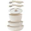 image:imageRedchef Ceramic Pots and Pans Set Non Stick Nonstick Kitchen Cookware Sets Non Toxic Pots and Pans Set Non Stick PFAS PFOA amp PTFE Free Detachable Handle Pots and Pans 6 Piece RV Cookware Cream