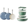 image:imageRedchef Ceramic Pots and Pans Set Non Stick Nonstick Kitchen Cookware Sets Non Toxic Pots and Pans Set Non Stick PFAS PFOA amp PTFE Free Nonstick Frying Pans Set Ceramic Pan Skillet RV Cookware