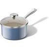 image:imageRedchef Ceramic Sauce Pan with Lid 18QT Small Saucepan Nonstick Cooking Pot with StayCool Handle Kitchen Non Toxic Soup Pot PTFE amp PFOA Free Oven Dishwasher Safe Compatible All StovetopsBeigeBlue