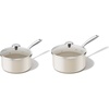 image:imageRedchef Ceramic Sauce Pan with Lid 25QT35QT White Saucepans Set Nonstick Cooking Pot Set with StayCool Handle Non Toxic Small Pot PTFE amp PFOA Free Oven Dishwasher Induction Safe