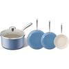 image:imageRedchef Ceramic Sauce Pan with Lid 25QT3PCS Frying Pan Nonstick Cooking Pot with StayCool Handle Kitchen Non Toxic Soup Pot PTFE amp PFOA Free Oven Dishwasher Safe Compatible All Stovetops BLUE
