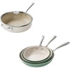 image:imageRedchef Ceramic Saute Pan with Lid Nonstick Deep Frying Pan 5QT Jumbo Cooker with Helper Handle amp Lid Non Toxic Ceramic Cooking Pan Chef Pan Dishwasher amp Oven Safe PFAS PFOA amp PTFE Free with 3PC