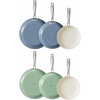 image:imageRedchef Frying Pans Nonstick Set Non Toxic Ceramic Pans for Cooking 8 95 11 Skillet Set No PFAS amp PTFE amp PFOA with Stainless Steel Handle Dishwasher amp Oven Saf