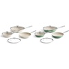 image:imageRedchef Nonstick 12Piece Fry Pan Set 8 95 and 11 Inch Frying Pans with Tempered Glass Lids StayCool Handles Dishwasher amp Oven Safe Induction Safe Compatible with All Cooktops beige green