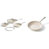 image:imageRedchef Nonstick 7Piece Fry Pan Set 8 95 and 11 Inch Frying Pans with Tempered Glass Lids StayCool Handles Dishwasher amp Oven Safe Induction Safe Compatible with All Cooktops beige