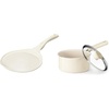 image:imageRedchef Nonstick Cookware Set10 Ceramic Crepe Pan 15QT Nonstick Saucepan Induction Compatible Pans with Cool Handle Comal Para Tortillas for CrepesPFAS Free Dishwasher amp Oven SafeBeige