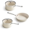 image:imageRedchef Nonstick Mini Cookware Set 8Ceramic Fry Pan 25QT35QT Small SaucepanCooking Pot with StayCool Handles Compatible All Stovetops PFAS PFOA amp PTFEFree Beige
