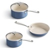 image:imageRedchef Nonstick Mini Cookware Set 8Ceramic Fry Pan 25QT35QT Small SaucepanCooking Pot with StayCool Handles Compatible All Stovetops PFAS PFOA amp PTFEFree Blue