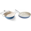 image:imageRedchef Stock Pot and Frying Pan Skillet All Stovetops Gas Electric amp Induction DishwasherOven Safe PFASFree Blue